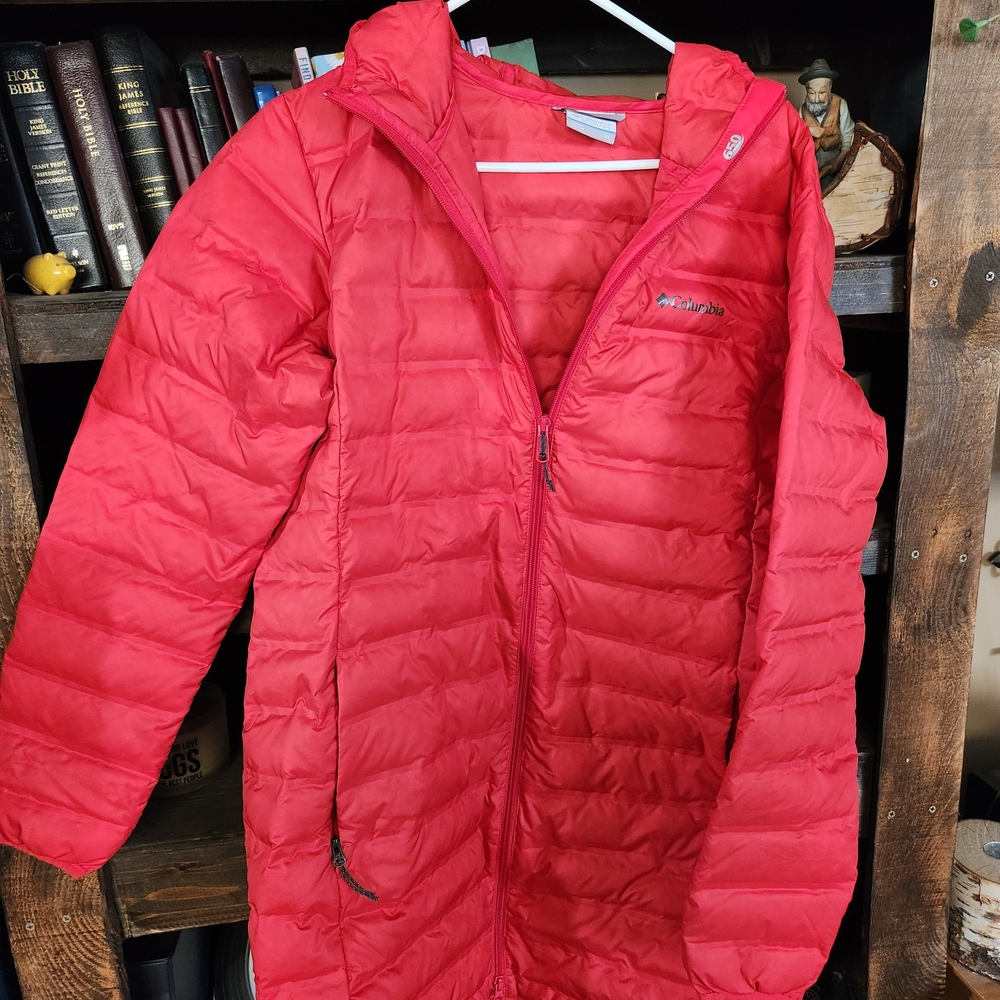 Columbia Womens Vibrant Red Puffer Coat